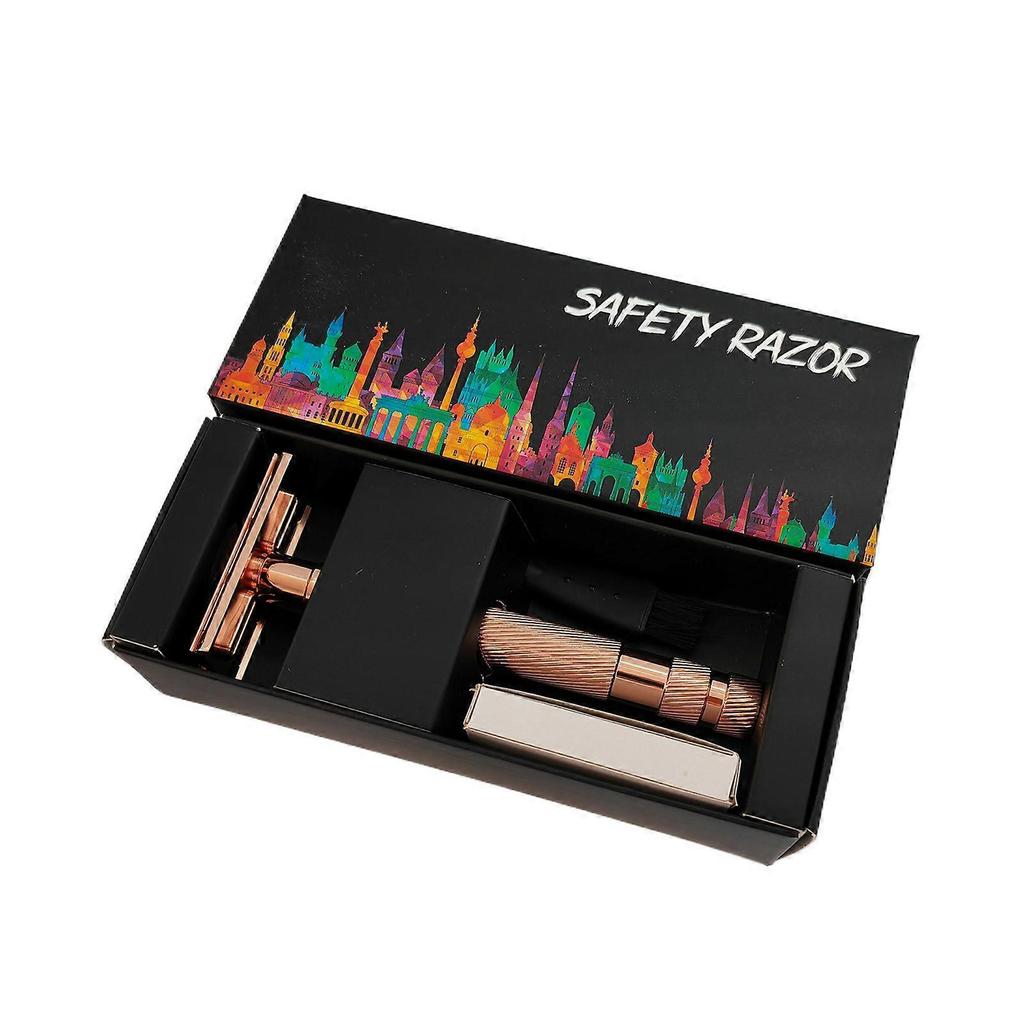 Vintage Manual Razor Double-Edge Shaving Razor Traditional Safety Razor with 10 Blades