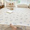Flower Printed Fitted Bed Sheet Pink Color sabanas150x200 Single/Queen Size Mattress Protector Soft King Size Bed Sheets for Bed