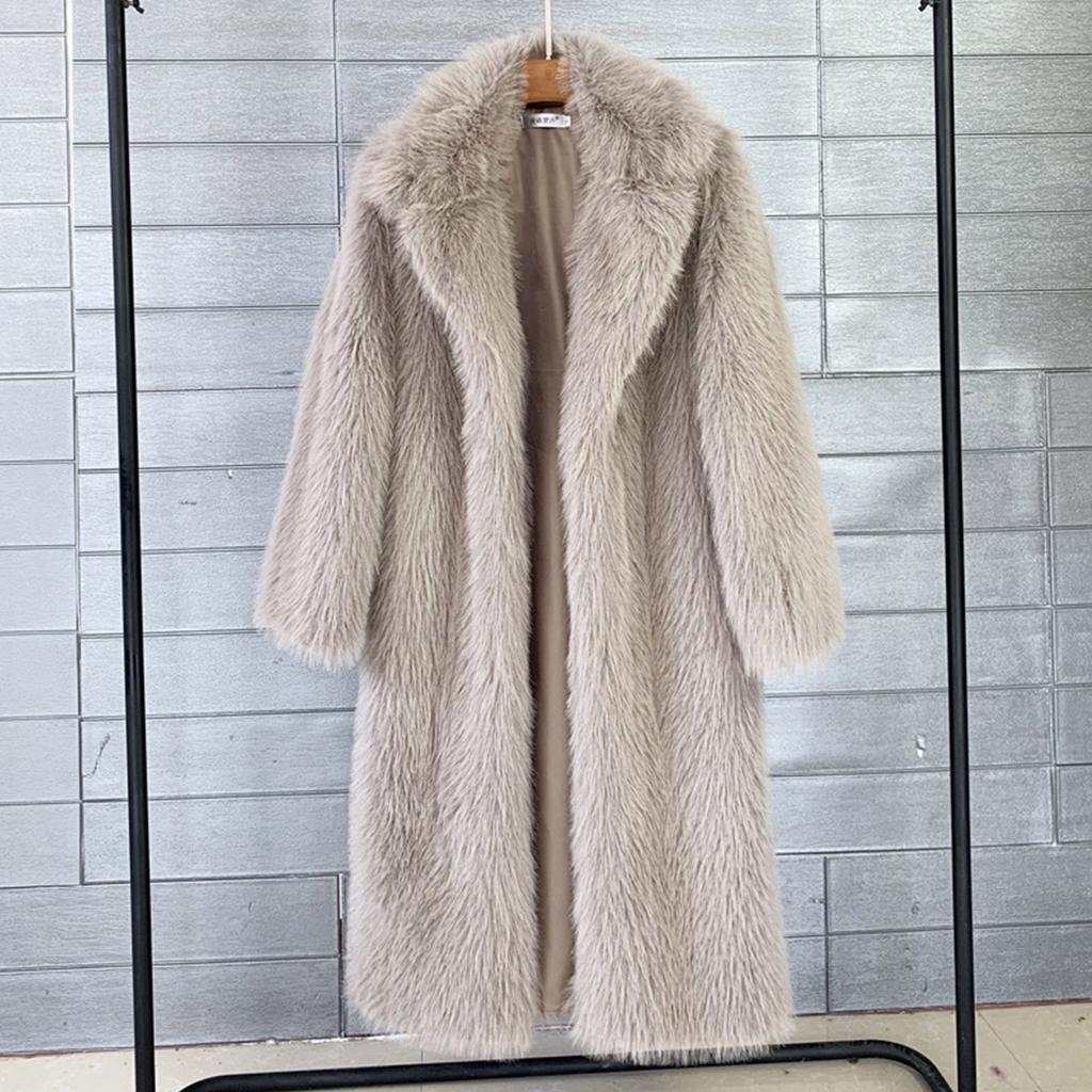 Womens Solid Color Cardigan Long Sleeve Lapel Pockets Open Front Sweaters Coat