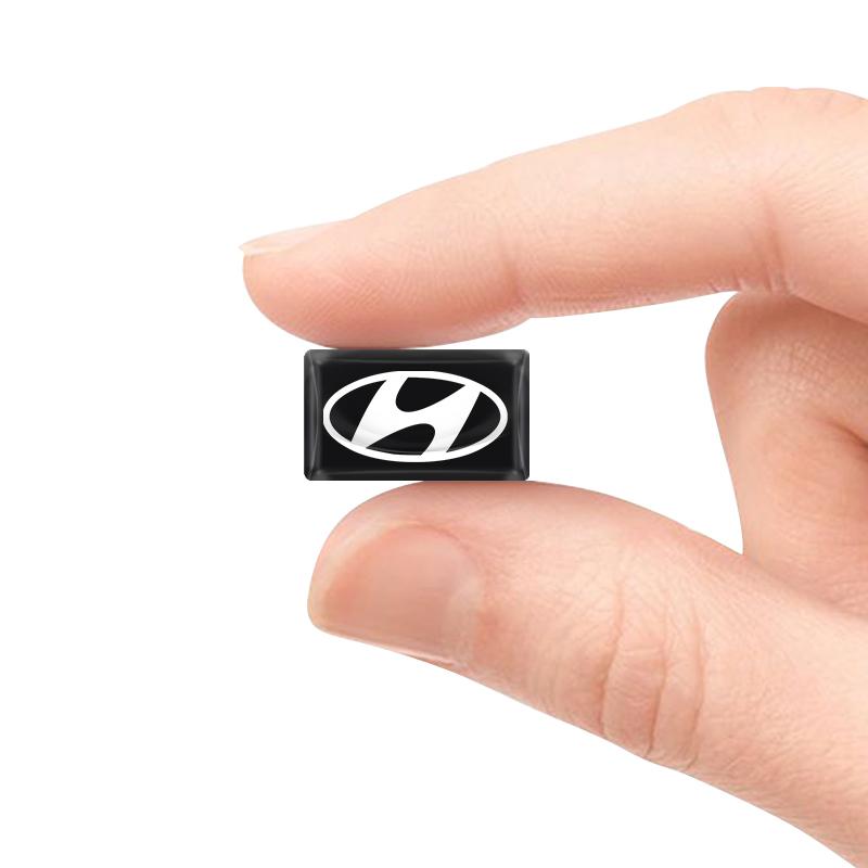 New Carbon Fiber Steering Wheel Car Logo Emblem 3D Stickers For Hyundai Fe Sonata Solaris Azera Creta I30 IX25 IX35