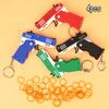 Metall Burst Gummiband Spielzeug - Mini Faltbarer Abschussrampe Spielzeug Mit Schlüsselanhänger Und 60 Stück Gummibändern, Perfektes Geschenk für Weihnachten