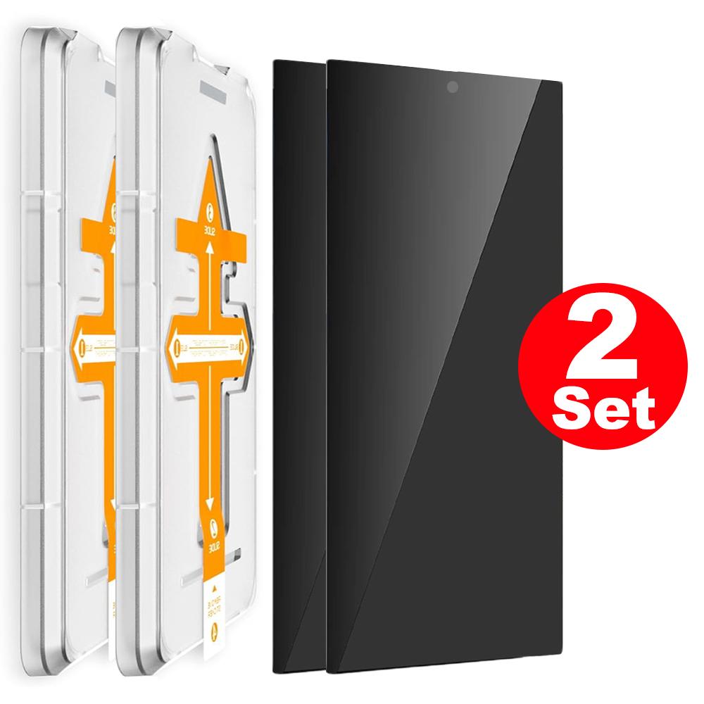 Easy To Install Tempered Glass Films for Samsung S25/S24/S23/S22 Series Anti-spy Privacy Screen Protectors for Samsung S25 Plus