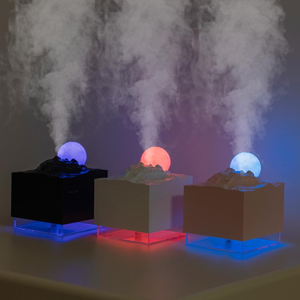 Desktop Humidifier with Colorful Atmosphere Lamp Ultra-quiet Mist Spray and High Fog Output for Home Bedroom