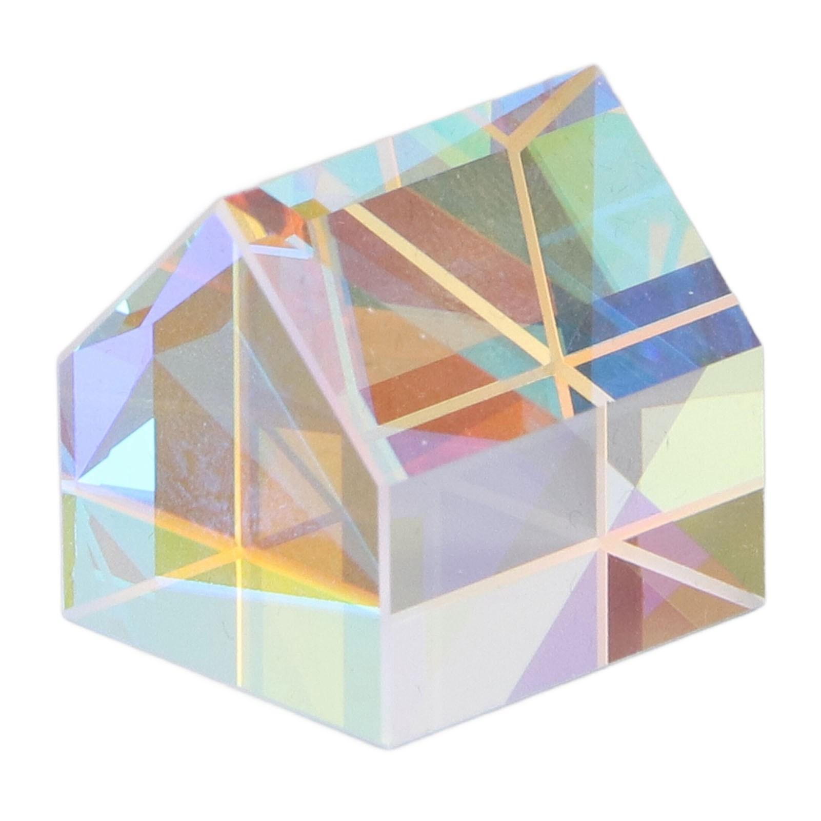 

Кольорова призма Оптичне скло Форма кабіни Настільна прикраса RGB Дисперсійна призма для викладання фізики Мистецтво