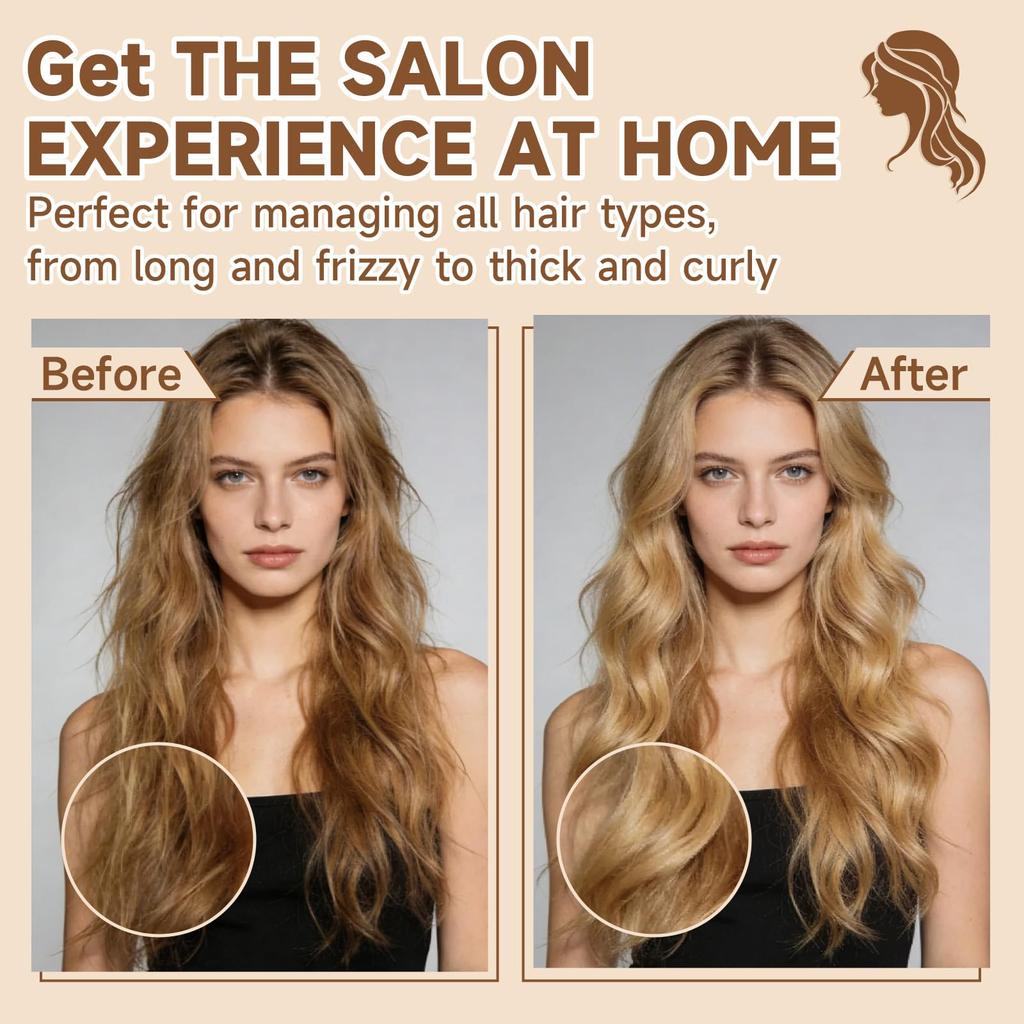 Shorten Curling Straight Curl Nano Ceramic Ion Boar Bristles Reduces Leaves Hair Smooth and Shiny Hairbrush, Blow-Dry Time, Brush, & Brush,