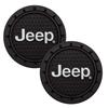 Plasticolor 000652R01 Jeep Logo Cup Holder Coaster