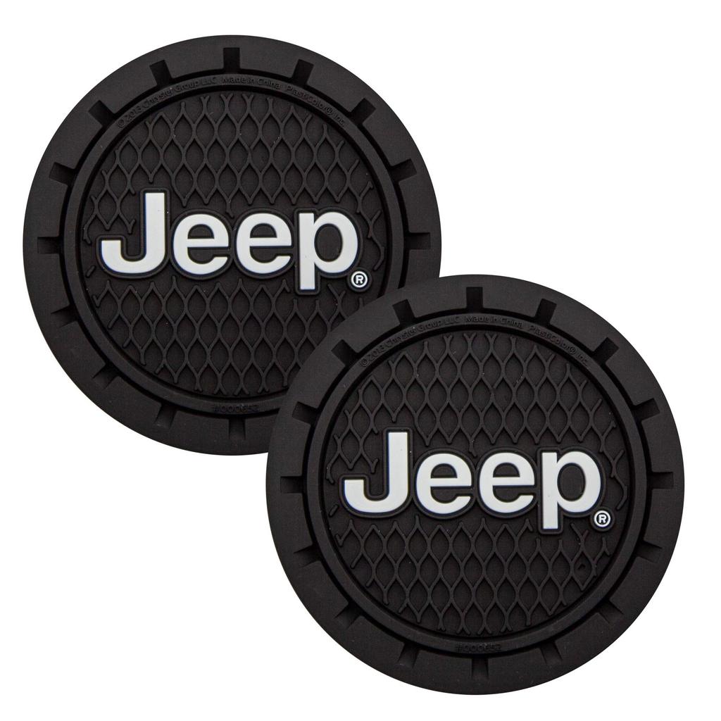 Plasticolor 000652R01 Jeep Logo Cup Holder Coaster