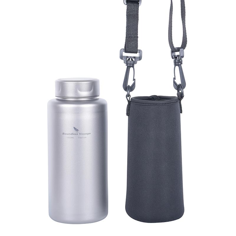 

1000ml Large Capacity Titanium Bottle Outdoor Camping Hiking Drinkware Sports Water Bottle Universal Cup 1pc