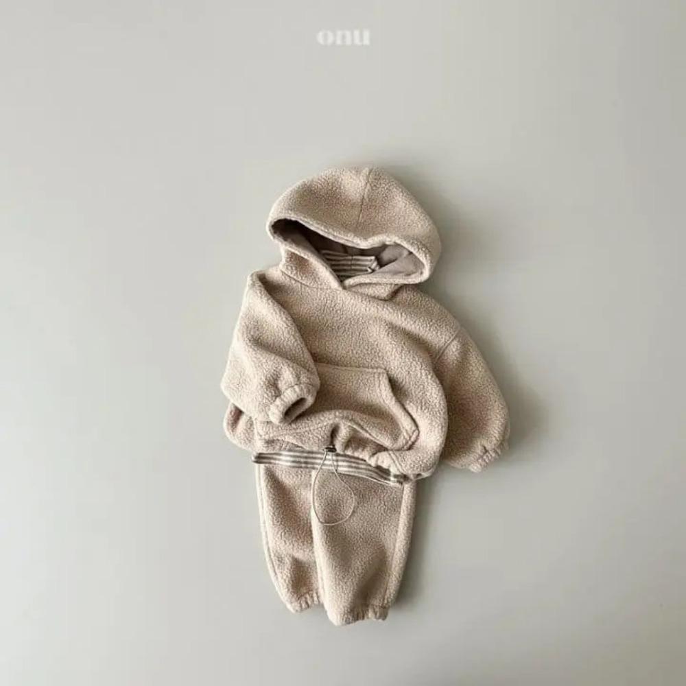 Children's Sweatshirt Set 3-8Y Autumn/Winter Fleece-Lined Sports Casual Set Boys' Girls' Sweatshirts Children's Hoodies