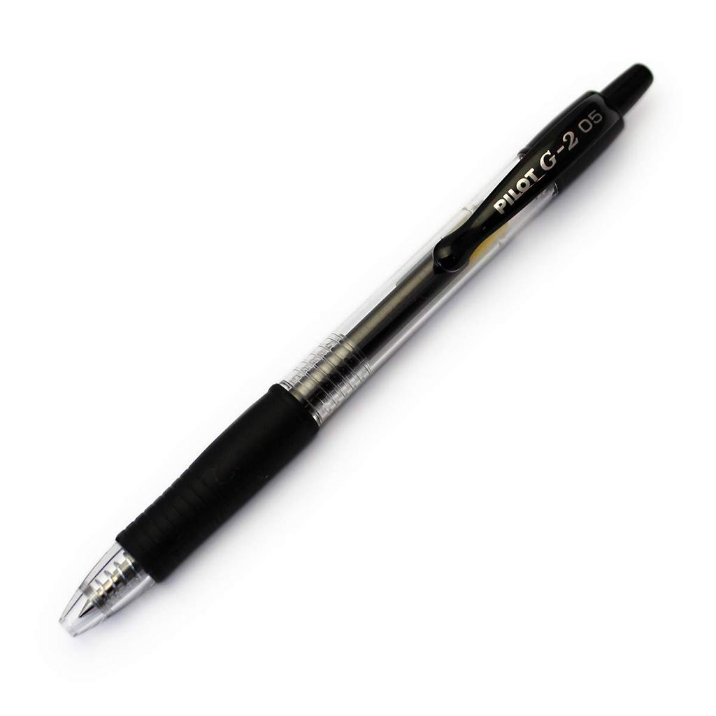 Pilot Gel Ink Ballpoint Extra Fine Black Ballpoint Ballpoint Pen G-2 Pen, 0.5mm, Pen, Water-based