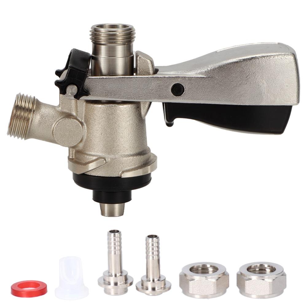 7 Piece G5/8 S Type Beer Keg Coupler Stainless Steel Keg Tap Coupler Beer Tap Dispenser  Pubs
