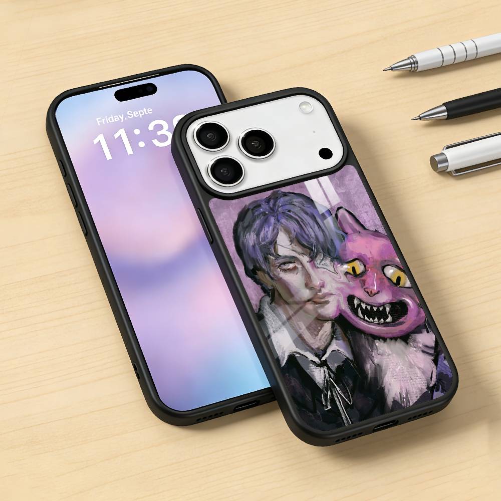 P-PocketCat F-Fear H-Hunger Handyhülle Magnetisch Für iPhone17 16 15 14 13 12 Pro Max Für Magsafe Kabelloses Ladecover