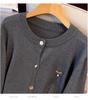 Plus Size Women's Loose Knit Cardigan Sweater (Bust 150/160) - 8305