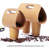 10 Pcs Portable Kraft Paper Cup Holder Takeaway Coffee Milk Tea Arc Cups Carry Creative Plastic  Packing Coffee -Cup Bag