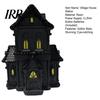 Gothic Home Decor Accessories Lighted Halloween Village House Statue with LED Light, Black Spooky Figurine for Tabletop Holiday Inspired Interior