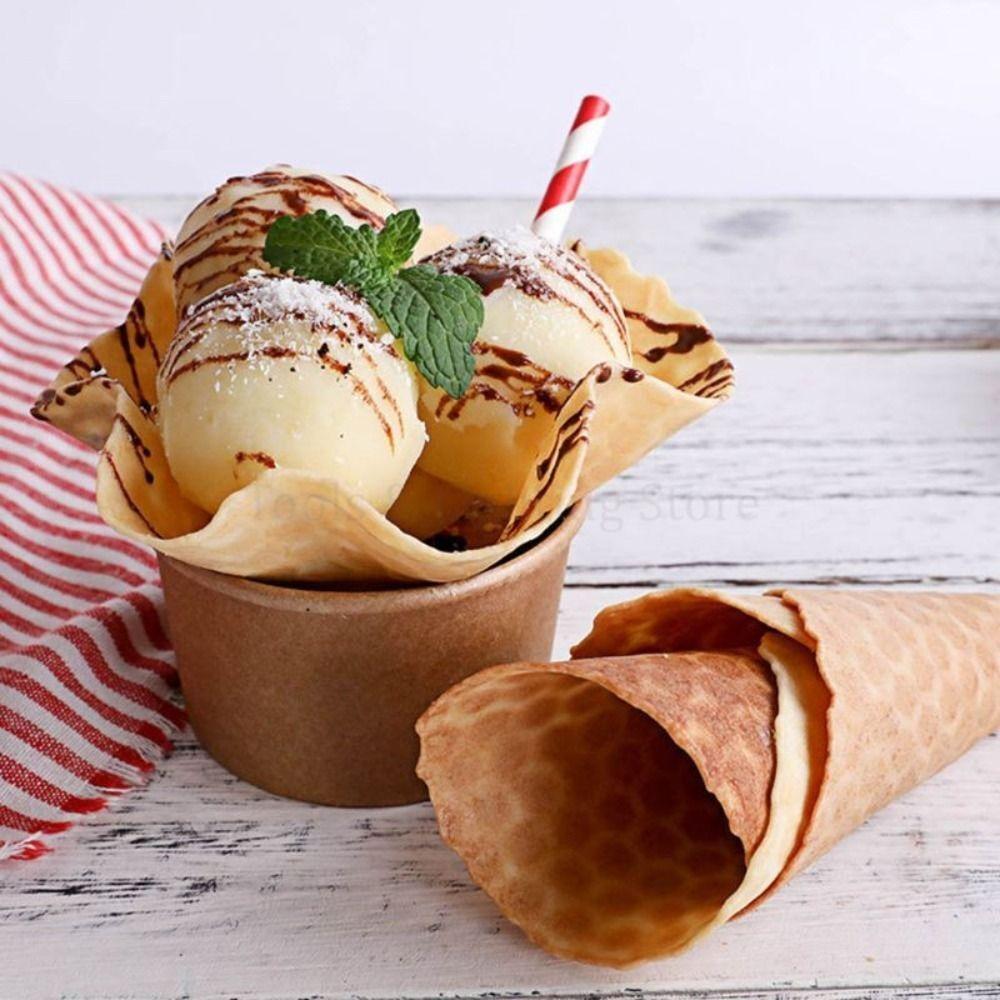 Egg Roll Pastry Cone Roller Molds Maker DIY Pizzelle Roller Ice Cream Cone Mold  Ice Cream