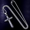 Antique Titanium Steel Viking Cross Necklace For Men Fade Resistant Pendant Jewelry