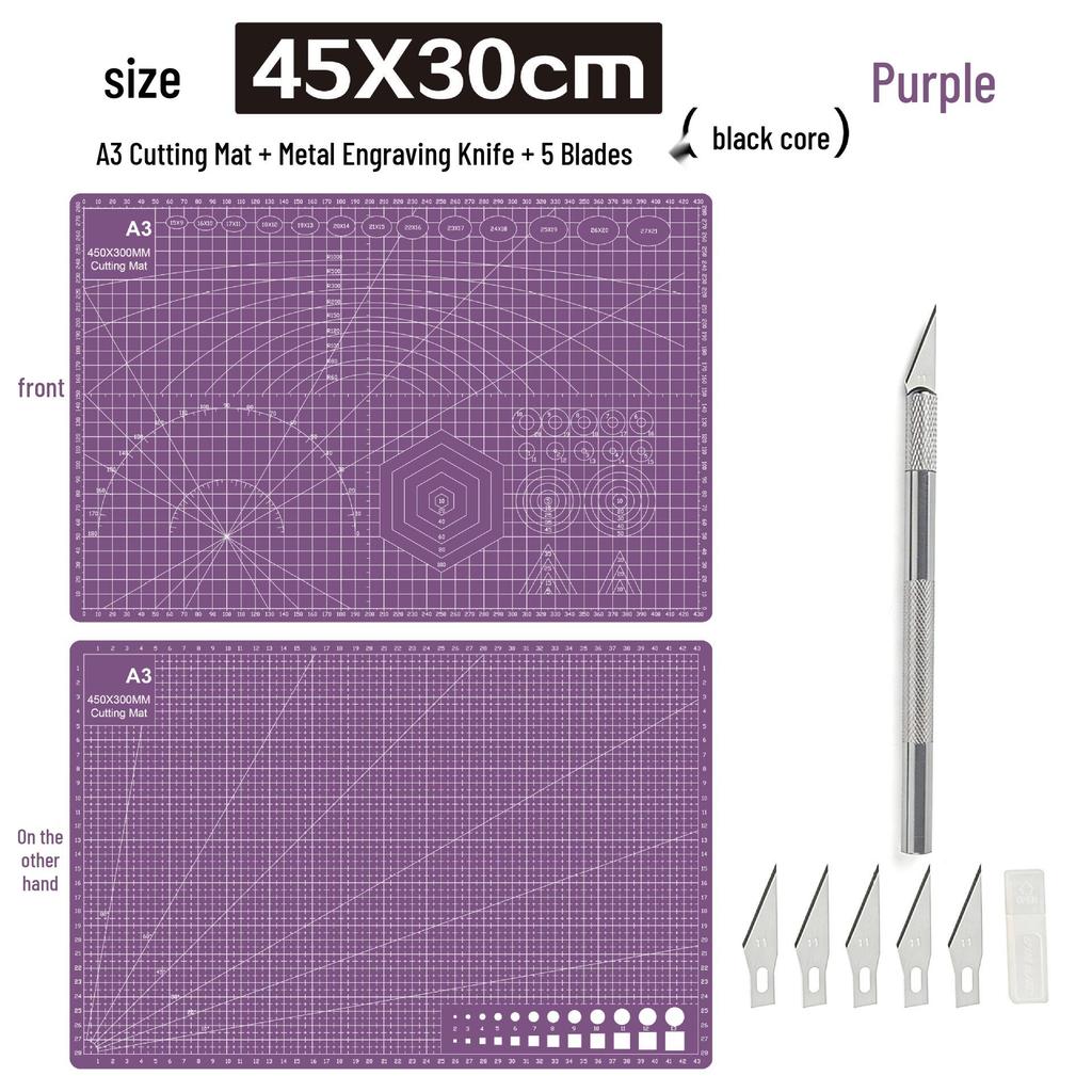 A3 3mm Extra Thick Cutting Mat: Handmade, Durable Pad for Paper Cutting & Writing