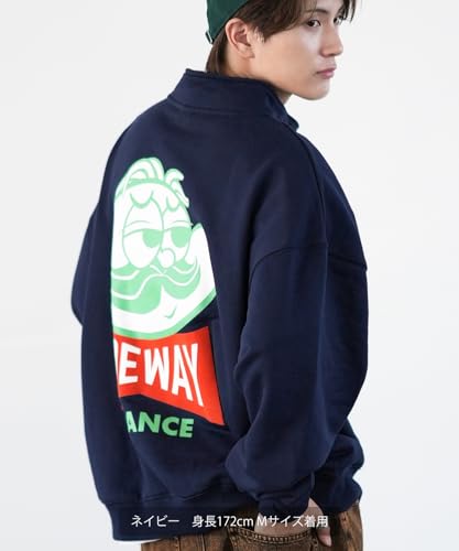 [IMPROVES] [SIDEWAYSTANCE] Snack Logo Fleece Half-Zip Sweatshirt