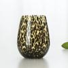Leopard-print Goblet Vintage Egg Cup Handmade Amber Spot Goblet Household Wine Glass New Crystal Glass Cup High-end Wine Glasses