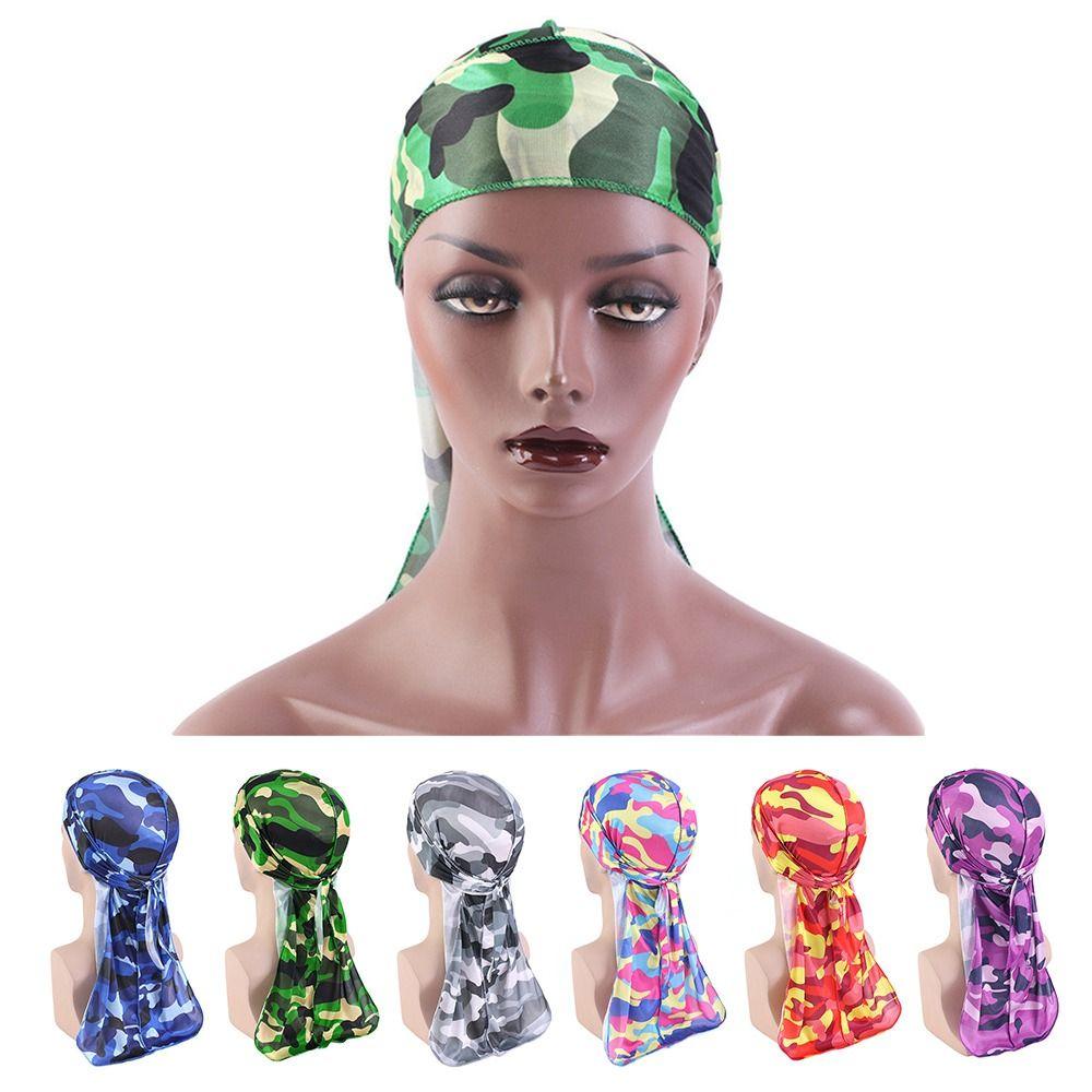 

Эластичный плащ в стиле хип-хоп, разноцветные велосипедные банданы, подарочный шелковый камуфляж Durag для мужчин и женщин