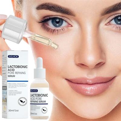 Lactobionic Acid Pore Shrink Face Serum Hyaluronic Acid Moisturizing Nourish Smooth Pores Repair Essence Firm