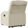 Recliner Chair with Lift Assist Cream Artificial Leather