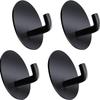 1/2/4/6pcs Stainless Steel Hook, Self Adhesive Towel Coat Hooks, Coat Rack Wall Mounted For Key, Towel, Bags, Cup, Hat