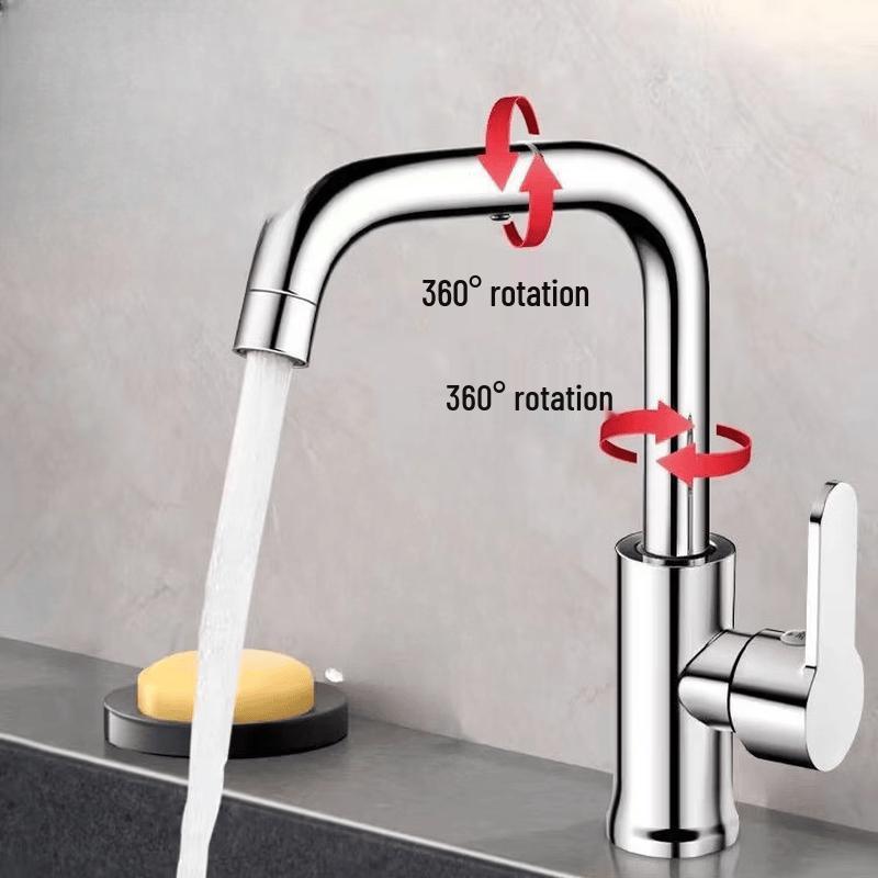 TLXT Bathroom Washbasin Faucet with Cold & Hot Water