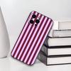 Burgunder-Rosen-Streifen Handyhülle für iPhone 17, 16, 15, 14, 13, 12, 11 Plus, Pro Weiches Silikon Schwarze Hülle