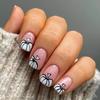 24 Pc Halloween Press Nails Short Square Fake Nails Cute Designs Glossy False Nails Halloween Nails Cute Full Cover Glue Nails Stick Nails Extra