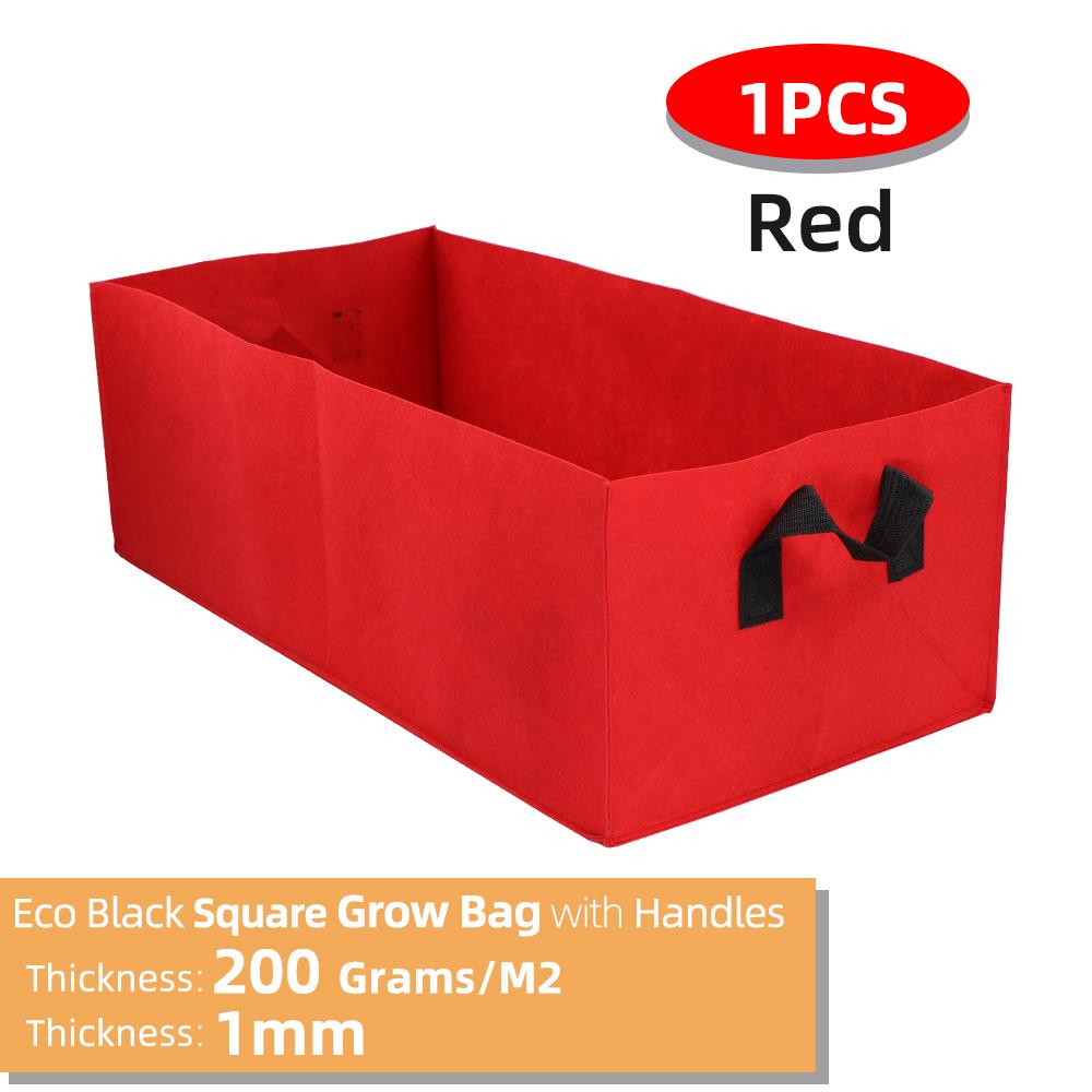 Square Fabric Grow Bags Breathable Planter Pots with Handles Garden Planting Containers for Flowers Vegetable Plant Growing Bag