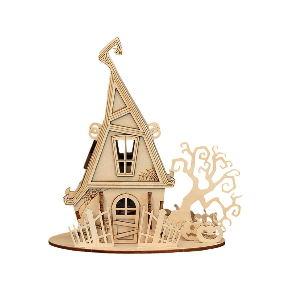 Children's Puzzle,Halloween Series  House Wooden Puzzle, Halloween Toys For Children, Elementary School Puzzle Toys