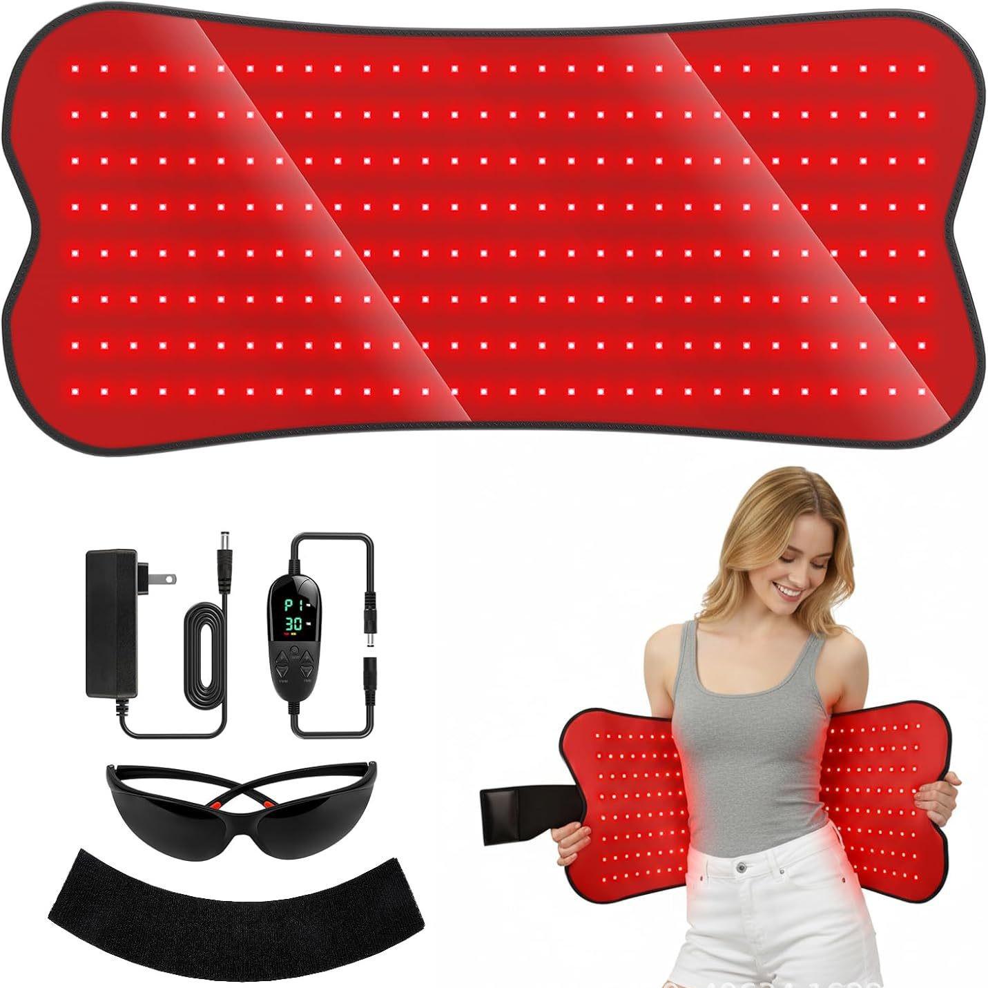 240-Light Infrared Therapy Waist Belt & Yoga Mat Red Light Heating Pad US Plug