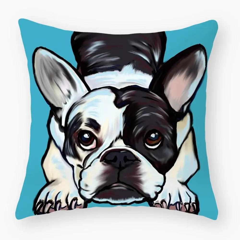 Sofa Kissenbezug Schlafzimmer Dekoration Kissenbezug Niedlicher Hund Yorkie Kissenbezug Mops Kissen Sofa Auto