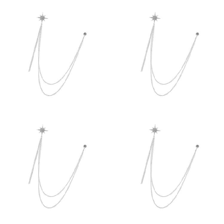 4Pcs Secure Fastening Lapel Accessories Gold/Silver Wedding Brooch For Business Travelers Corporate Gatherings