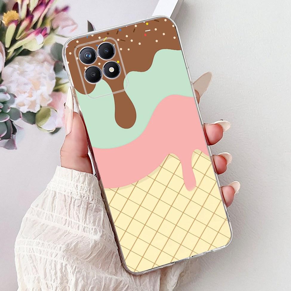 Clear Cover For Realme 8i Case RMX3151 Luxury Butterfly Love Flowers Cool Painted Phone Case For Realme Narzo 50 RMX3286 Cover