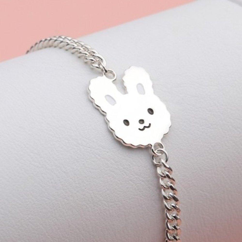 [As Little] Children's Silver Bracelet Toddler Kids Silver 925 Rabbit Gift