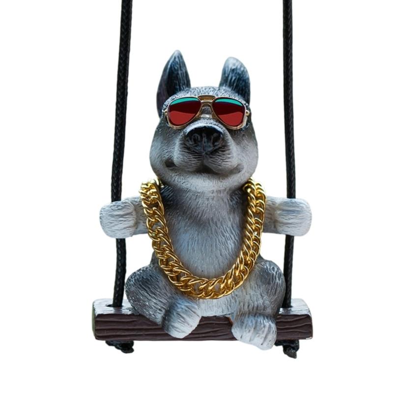 Fun Dog Expression Car Hanging Decoration Multiple Styles Resin Craft Safe Dashboards Decoration Present for Driver