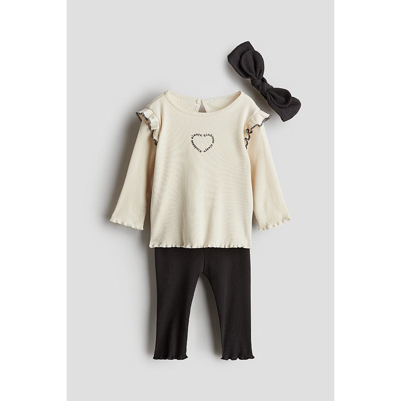 

HM Children s Clothing Infant Suit (Girl) 3-Piece Autumn Plaid Cute Hair Band Long Sleeves Leggings 1236894