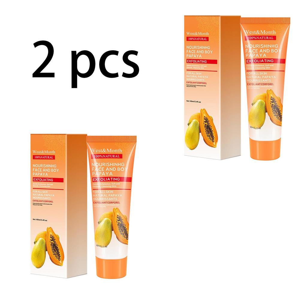 West&Month Papájový exfoliační gel - Jemně čistí keratin, hydratuje, zpevňuje a rozjasňuje pleť. Vhodné pro obličej a krk 100 ml
