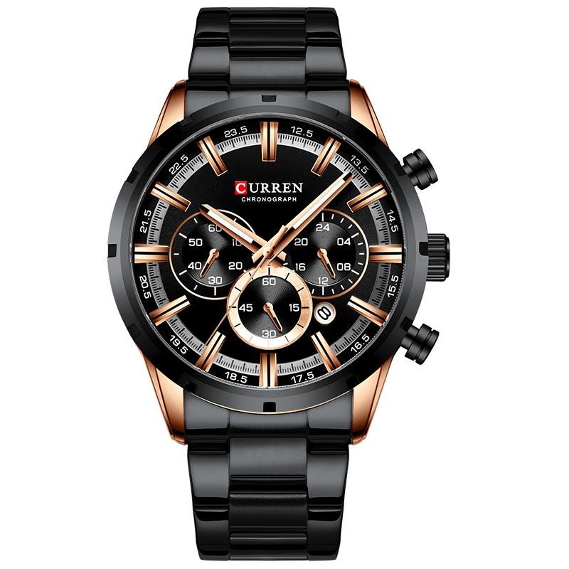 CURREN8355 Men Watch Luxury Sports Quartz Mens Watches Full Steel Waterproof Chronograph Wristwatch Men Relogio Masculino