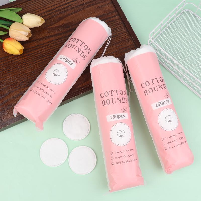 100/300 Pcs Cotton Pads Disposable Clean Cotton Face Nail Polish Remover Round Soft Face Cleansing Remove Makeup Cotton Pads