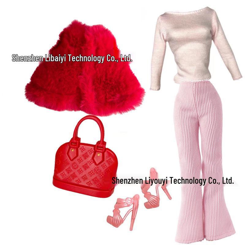 6-Point Jointed BJD 30cm Barbie Doll Clothes & Fashion Bag Set - Fairy Supermodel Xinyi Collection