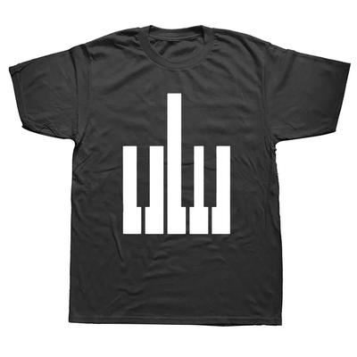 Born Piano Teacher Music Band Keyboard Player Hip Hop Hajaku Men's Clothing Printed T Shirt Short Sleeve Fun T Shirt Tops Y2K