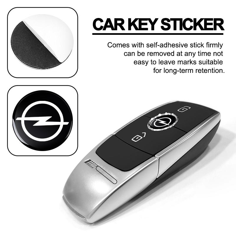 2pcs 5pcs 10pcs 3D 14mm foropel car key fob case Badge button Badge logo straight folding remote Keychain Replacement Sticker