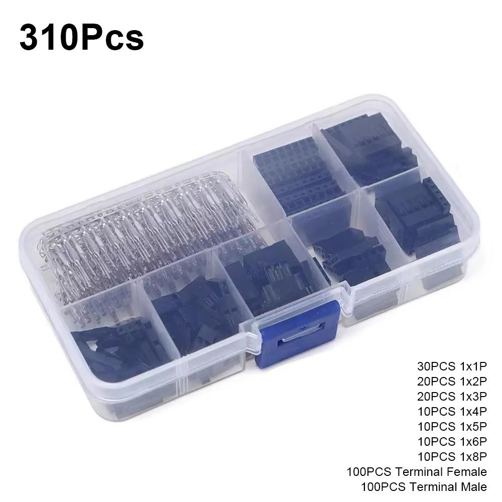 310Pcs/Set Female Pin Connector Wire Jumper 2.54mm Terminal Connector  Electronic DIY Housing Kit