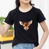Kids Cotton T Shirt Cute Peeking Deer Print Crew Neck Short Sleeve Tee Casual Breathable Boys Girls Summer Tops