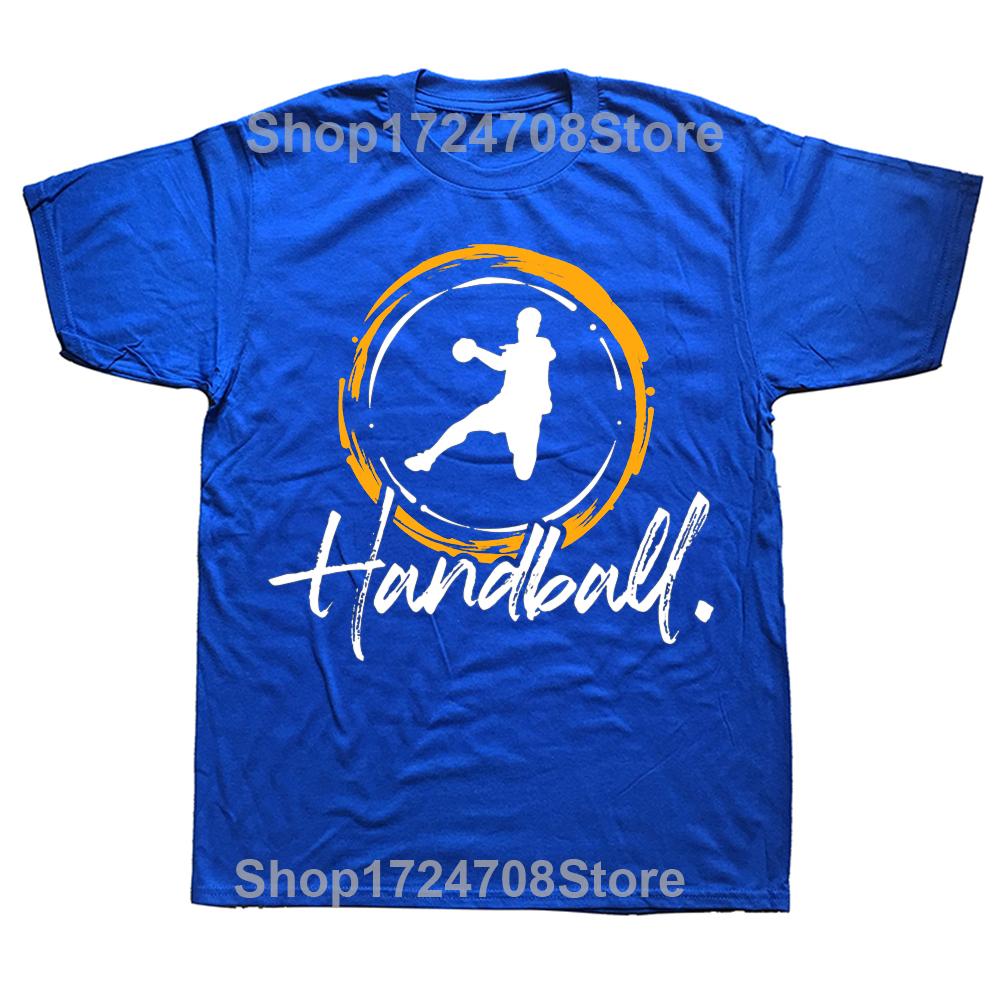 Lustige Handballspieler Grafik T-Shirts T-Shirt Herren Damenmode Lässig Übergroß 100% Baumwolle Athlet Sport T-Shirt