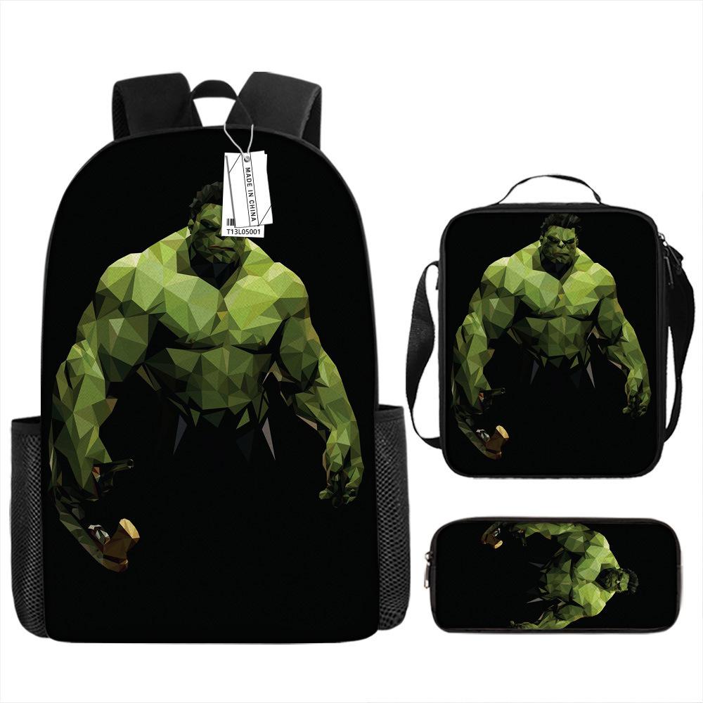 Hulk Backpack, Primary And Secondary School Bag, Avengers Cartoon Children S Backpack. 17inch backpack